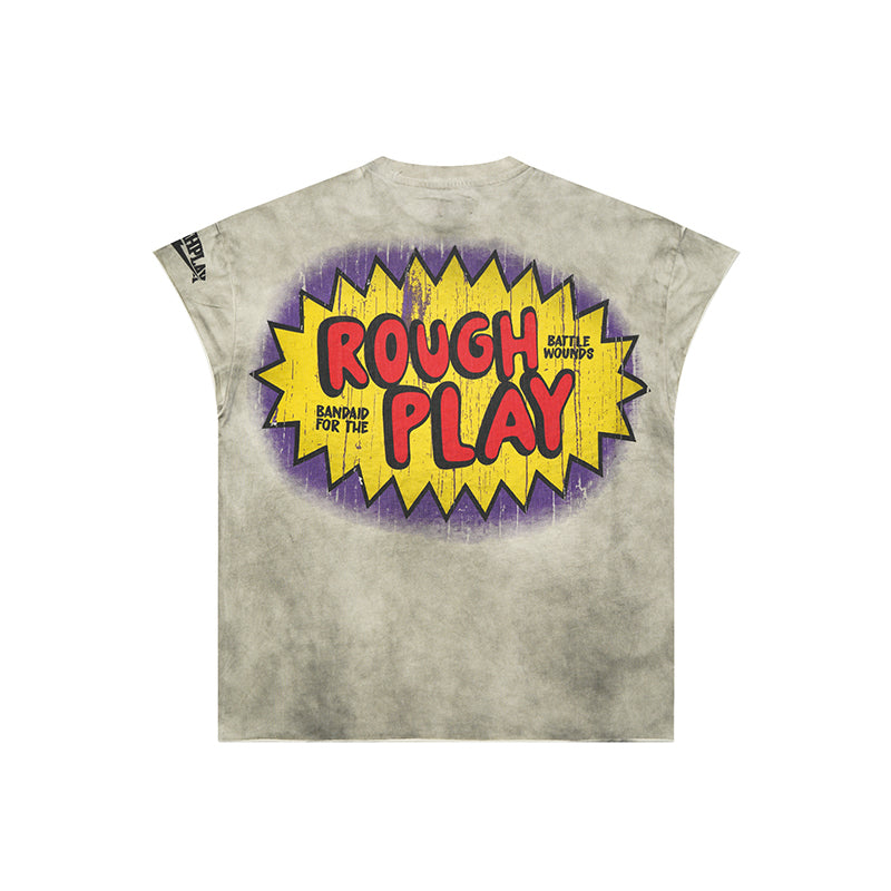 Rough Play T Shirts RoughPlay Skateboard T-Shirt with rhinestones
