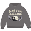 BROKEN PLANET MARKET 'FIND YOUR BALANCE' HOODIE (ASH GREY)