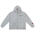 Roughplay Small Logo Full-Zip Hoodie - Light Grey