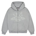 Broken Planet Zip Up Hoodie Gunmetal Grey