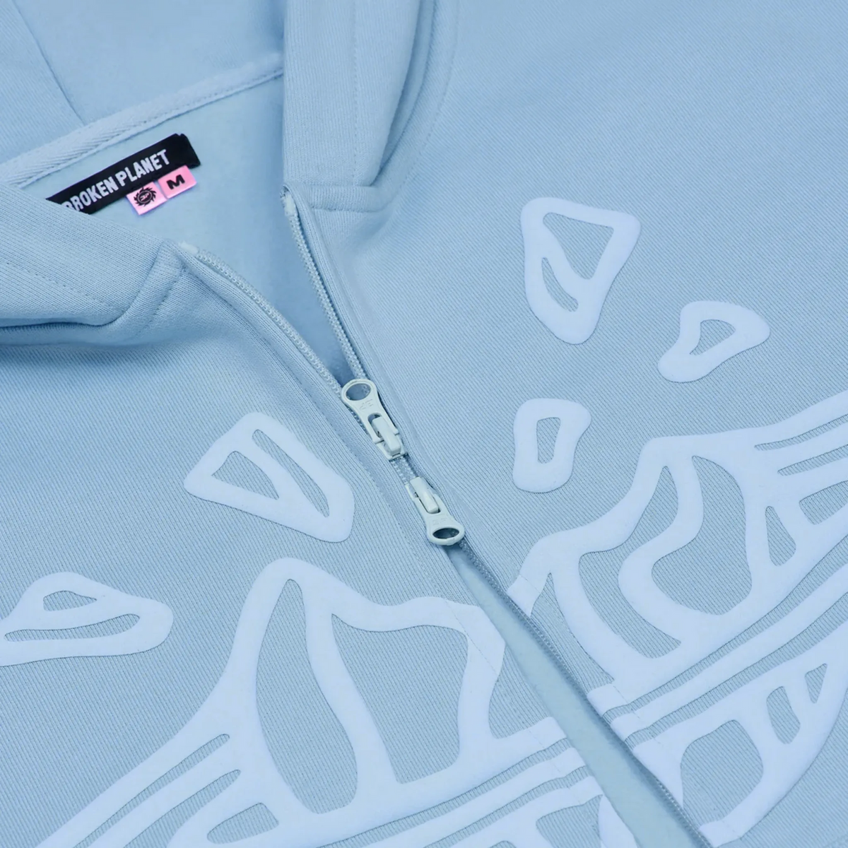 Broken Planet Market Sky Blue Zip Up Hoodie Sky Blue