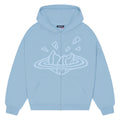 Broken Planet Market Sky Blue Zip Up Hoodie Sky Blue